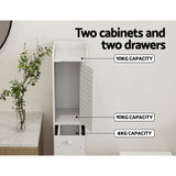 Artiss Bathroom Toilet Storage Cabinet Laundry Tallboy Cupboard Slim Corner - Top-Down View
