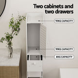 Artiss 2X Bathroom Toilet Storage Cabinet Laundry Tallboy Cupboard - 45-Degree Angle