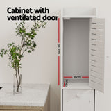 Artiss 2X Bathroom Toilet Storage Cabinet Laundry Tallboy Cupboard - Rear View