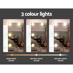 Artiss Dressing Table Set Stool 10 Led Bulbs White Dulcea, image 4