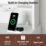 Artiss Dressing Table Vanity Desk LED Charging Station White - Low Angle