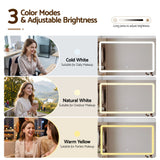 Artiss Dressing Table Makeup Vanity Desk Large LED Mirror 10 Drawers Power Outlet Hair Dryer Holder Hook White - Rear View