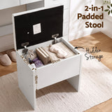 Artiss Dressing Table Makeup Vanity Desk Large LED Mirror 10 Drawers Power Outlet Hair Dryer Holder Hook White - Extra Image