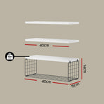 Artiss Floating Wall Shelf Set of 3 White