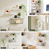 Artiss Floating Wall Shelf Set of 3 White - 45-Degree Angle