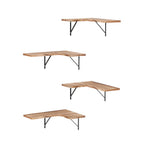 Artiss Floating Wall Shelf Corner Shelves Set of 4 Wood