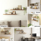 Artiss Floating Wall Shelf Set of 2 Wood 90CM - 45-Degree Angle