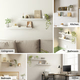 Artiss Floating Wall Shelf Set of 2 White 90CM - 45-Degree Angle