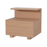 Artiss Bedside Table 1 Drawer - Pine - Close-Up Angle