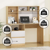 Artiss Computer Desk Office Study Desks Table Bookshelf Drawer - 45-Degree Angle