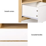 Artiss Computer Desk Office Study Desks Table Bookshelf Drawer - Rear View