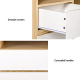 Artiss Computer Desk Office Study Desks Table Bookshelf Drawer - Rear View