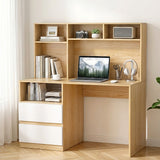 Artiss Computer Desk Office Study Desks Table Bookshelf Drawer - Close-Up Angle