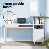 Artiss Computer Desk Office Study Desks Table Drawer Bookshelf - 45-Degree Angle