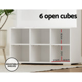Artiss Shoe Rack Cabinet Hall Tree Coat Rack 180CM White - Low Angle