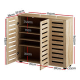 Artiss Shoe Rack Cabinet 30 Pairs Adjustable Shelf - Top-Down View