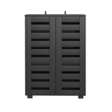 Artiss Shoe Rack Storage Cabinet 20 Pairs 5-tier Black Alster - Side View
