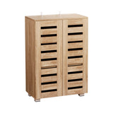 Artiss Shoe Rack Cabinet 20 Pairs 5-tier Wood Alster - Side View