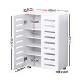 Artiss Shoe Rack Storage Cabinet 20 Pairs 5-tier White Alster - Top-Down View