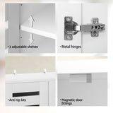 Artiss Shoe Rack Storage Cabinet 20 Pairs 5-tier White Alster - Close-Up Angle