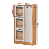 Artiss Shoe Rack Cabinet Mirror White - Top-Down View