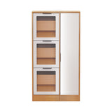 Artiss Shoe Rack Cabinet Mirror White - 45-Degree Angle