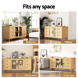 Artiss Buffet Sideboard Storage Cabinet Kitchen Cupboard Faux Drawer 150CM Pine - Extra Image