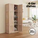 Artiss Buffet Sideboard Cupboard Cabinet Pantry Organiser Adjustable Shelves - Close-Up Angle