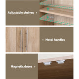 Artiss Buffet Sideboard Cupboard Cabinet Pantry Organiser Adjustable Shelves - Low Angle