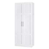 Artiss 2 Door Buffet Sideboard Cupboard Cabinet Pantry White - Side View