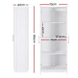 Artiss 2 Door Buffet Sideboard Cupboard Cabinet Pantry White - Top-Down View
