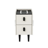 Artiss Aida Wireless Charging Smart Nightstand with Bluetooth Speaker - White