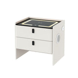 Artiss Smart Bedside Table Wireless Charging - BESS White - Close-Up Angle