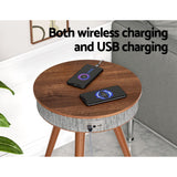 Smart Wireless Charging Coffee Table with Bluetooth Speaker by Artiss - Top-Down View