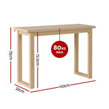 Artiss Console Table 110CM Pine - Side View