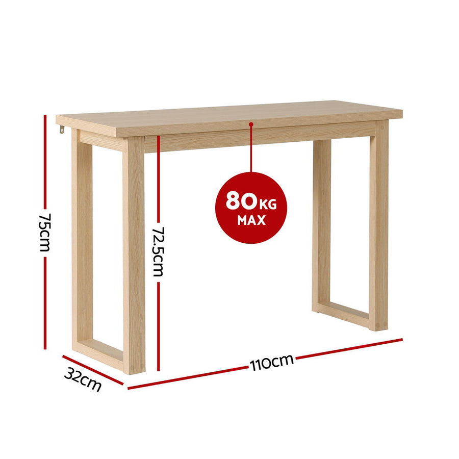 Artiss Console Table 110CM Pine, image 3