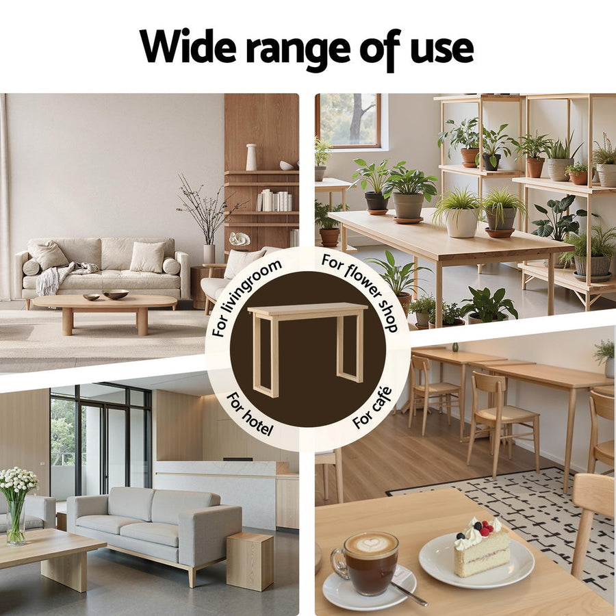 Artiss Console Table 110CM Pine, image 6