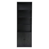 Artiss 6-Tier Bookshelf Display Cabinet Storage Black - Top-Down View