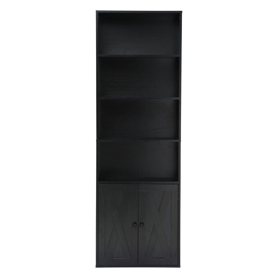 Artiss 6-Tier Bookshelf Display Cabinet Storage Black