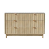 Artiss 6 Chest of Drawers Dresser Table Pine - Top-Down View