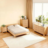 Artiss 6 Chest of Drawers Dresser Tallboy Pine - Rear View