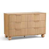Artiss 6 Chest of Drawers Dresser Tallboy Pine - Close-Up Angle