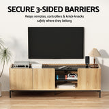 Artiss TV Unit Entertainment Unit Storage Cabinet Shelf 160cm Pine - Close-Up Angle