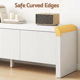 Artiss TV Unit Entertainment Unit Storage Cabinet 180cm White - Rear View