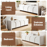 Artiss TV Unit Entertainment Unit Storage Cabinet Adjustable Shelf 180cm White - Extra Image