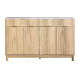 Artiss Buffet Sideboard Cabinet Kitchen Storage Cupboard Marble 2 Drawers Pine - Top-Down View