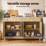 Artiss Buffet Sideboard Cabinet Kitchen Storage Cupboard Marble 2 Drawers Pine - 45-Degree Angle