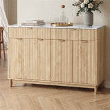 Artiss Buffet Sideboard Cabinet Kitchen Storage Cupboard Marble 2 Drawers Pine - Extra Image