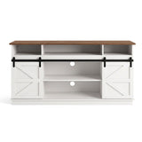 Artiss Buffet Sideboard Cabinet 150cm 3-Tier Kitchen Storage Sliding Doors White - Top-Down View