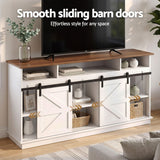 Artiss Buffet Sideboard Cabinet 150cm 3-Tier Kitchen Storage Sliding Doors White - 45-Degree Angle